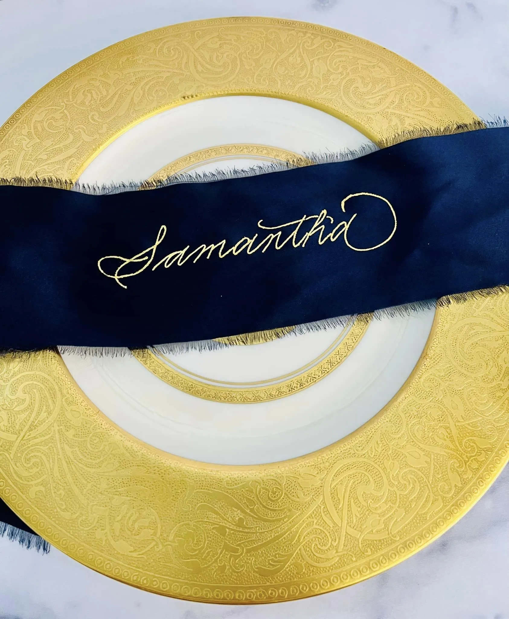 foil 3 cloth with calligraphy painting