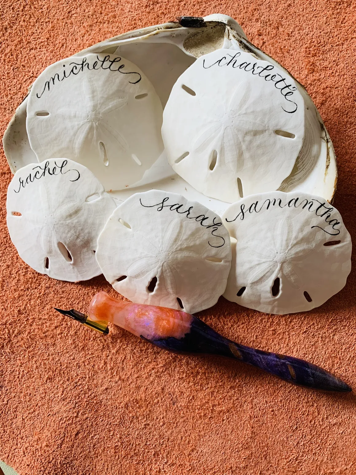 shells Custom Calligraphy in Jupiter FL