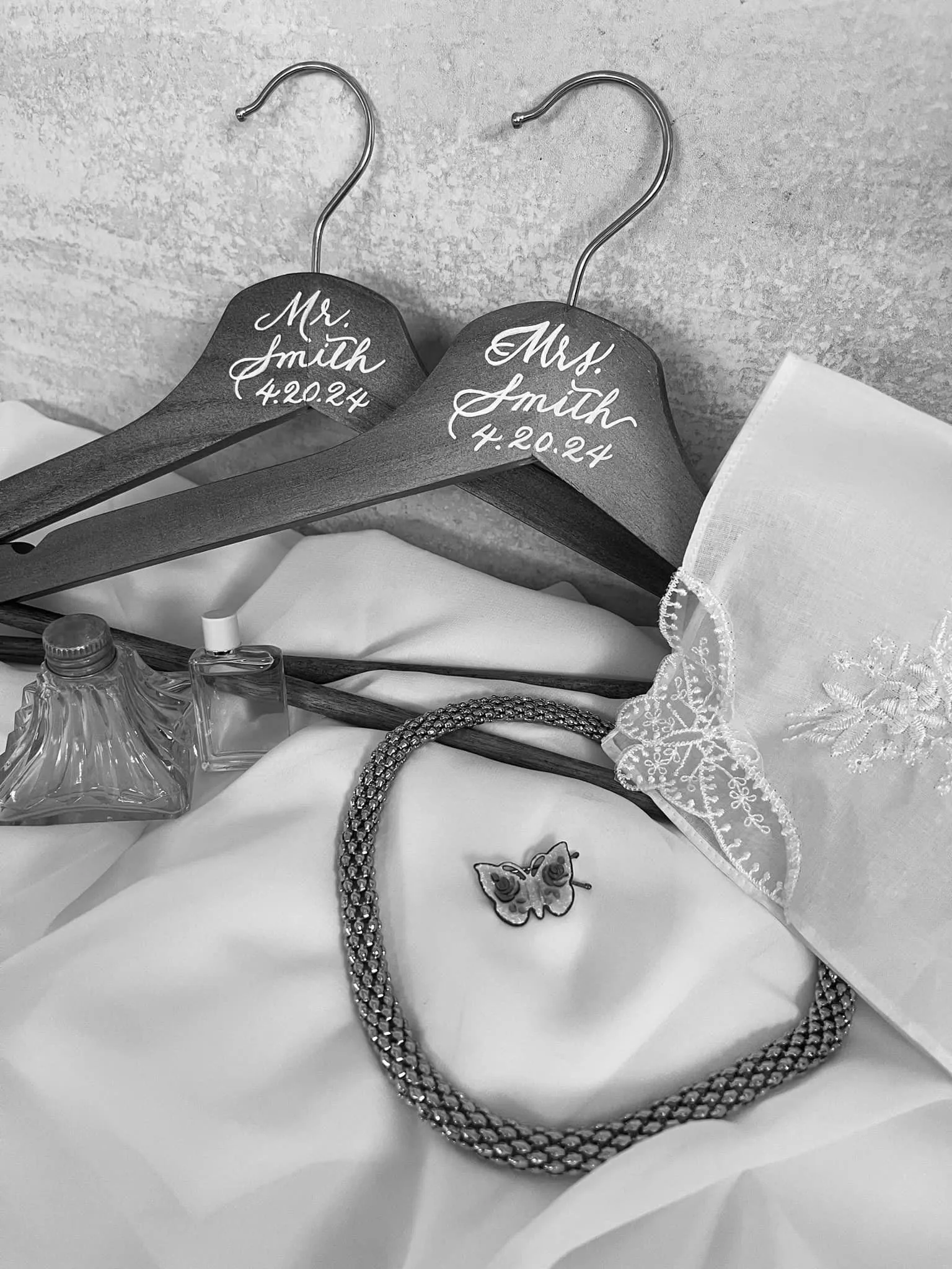 hangers with calligraphy