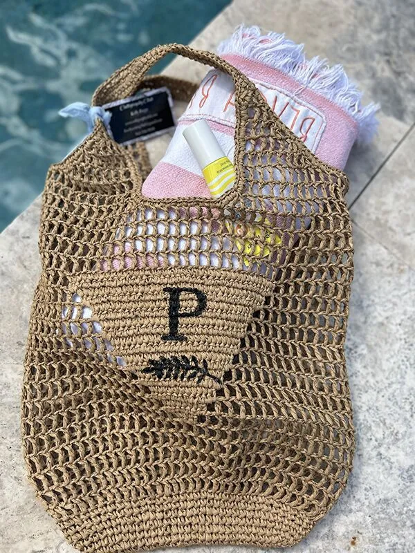 hand painted raffia bag Personalized Graduation Gifts in Jupiter