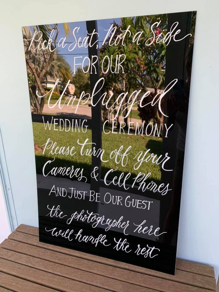 weddingsign custom calligraphy