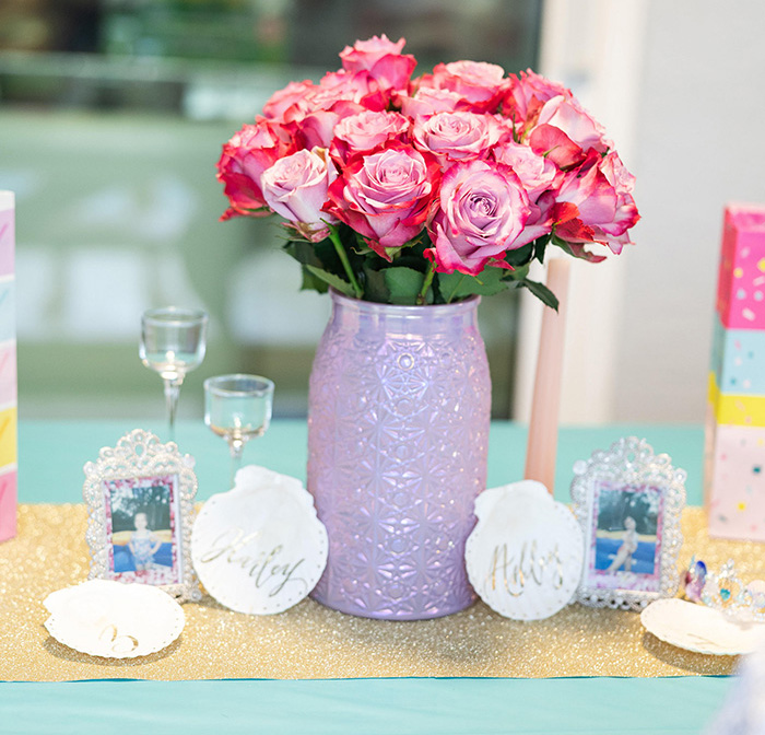Magical Mermaid Birthday Party Ideas with Custom Calligraphy Shells